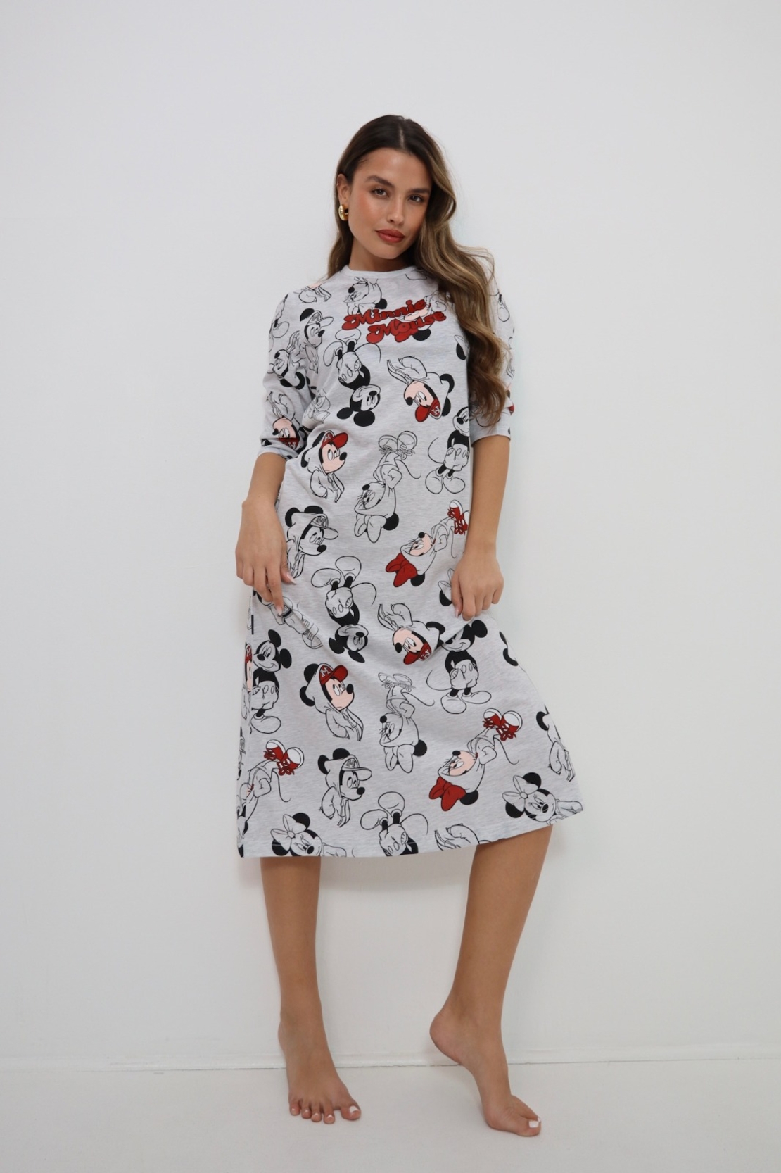 כותונת DELTA נשים (S-XL) מיני מאוס אפור