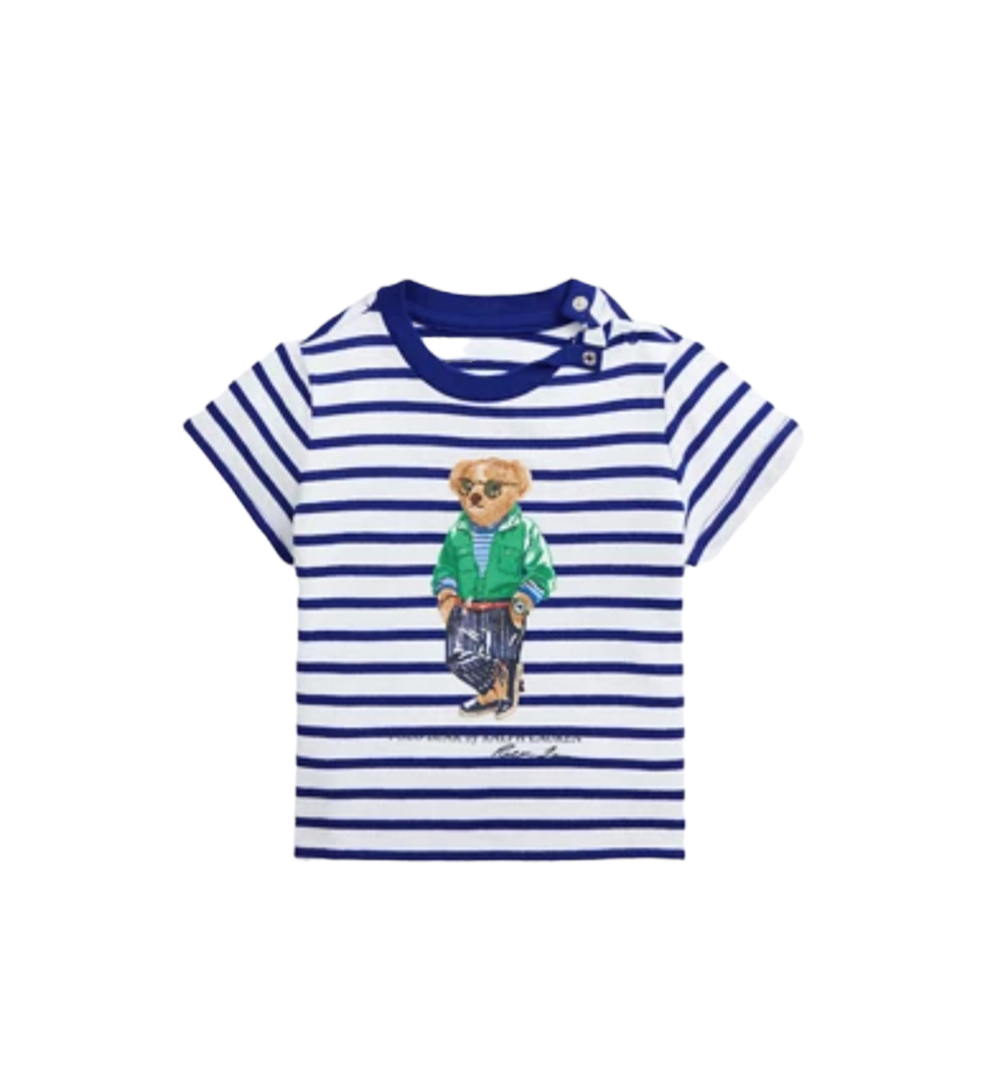 חולצת פולו Ralph lauren בייבי בנים פסים דובי אייקוני