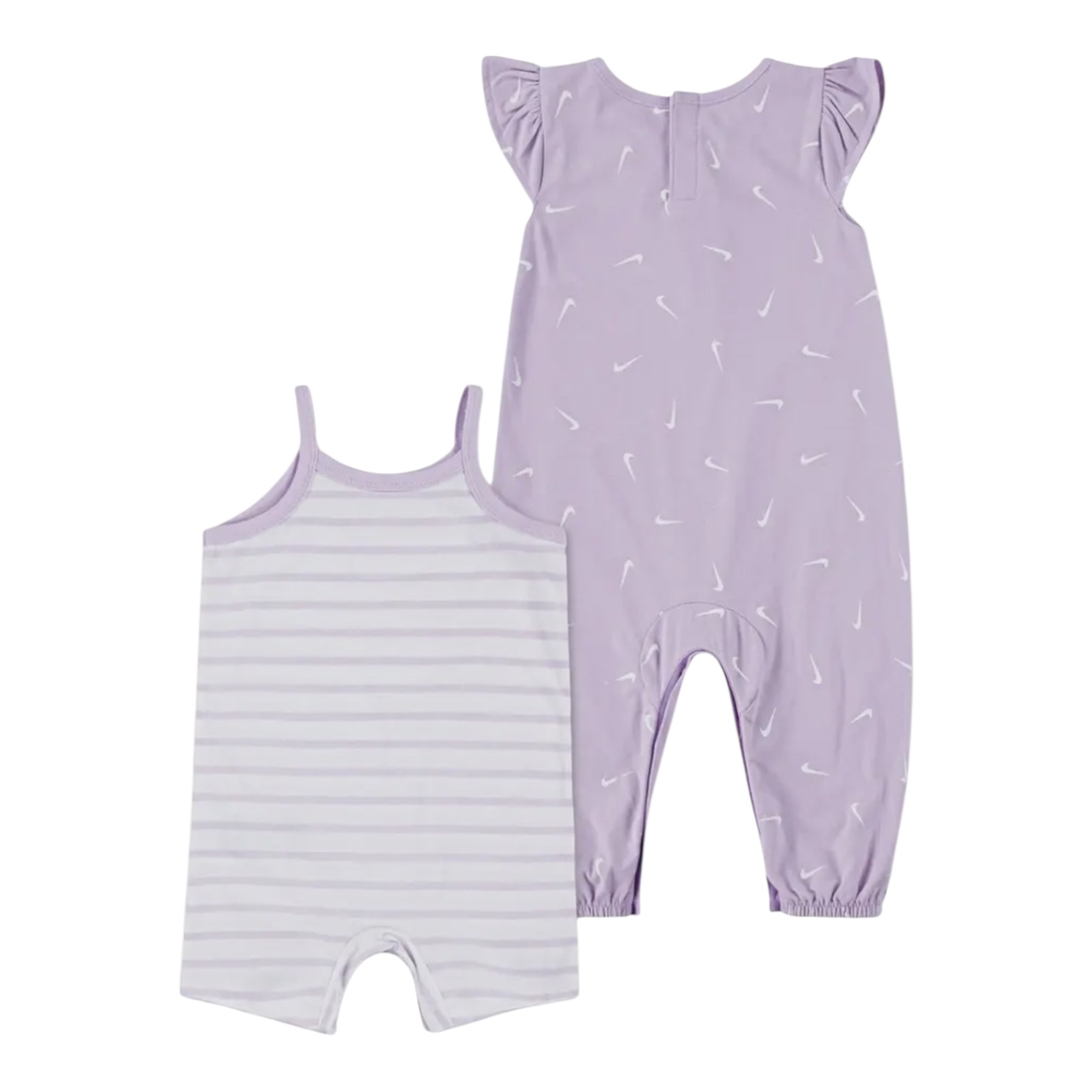 מארז זוג אוברולים NIKE סגול ולבן פסים גופייה קצר וגופייה ארוך NB