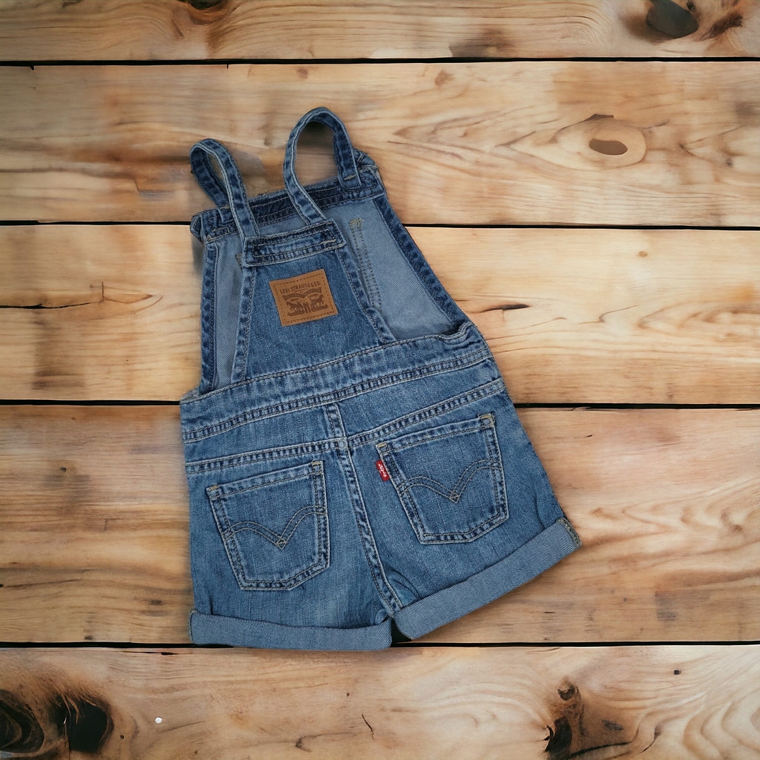 אוברול ג'ינס Levi's כחול מכפלת מגולגלת
