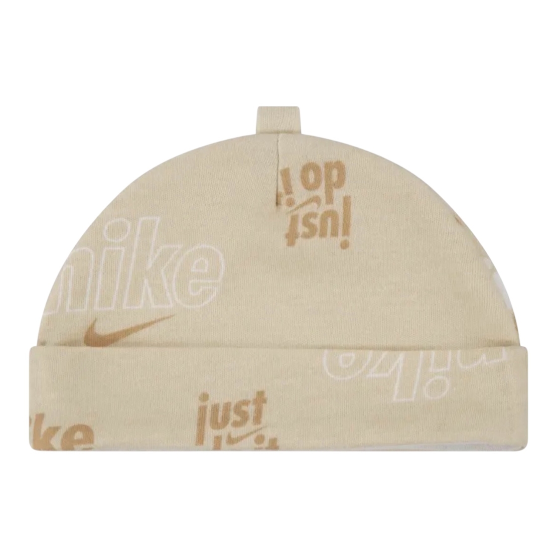 חליפת מכנס NIKE שמנת חום בהיר JUST DO IT וכובע תואם