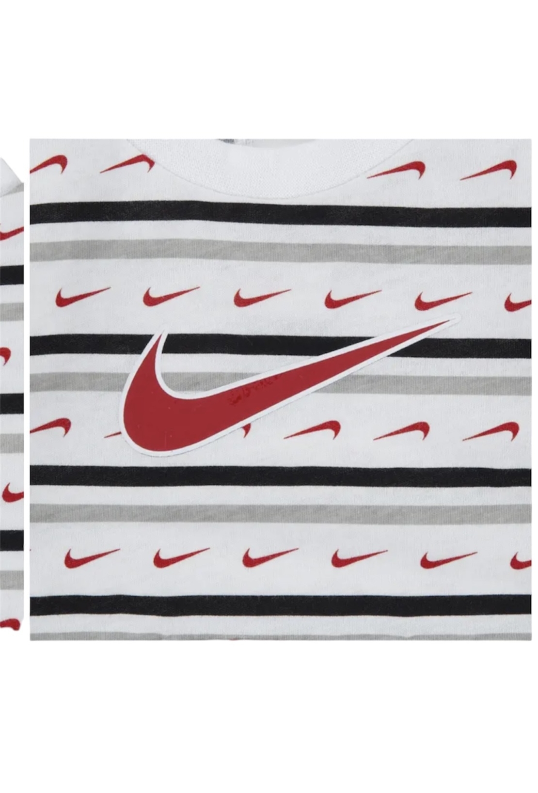 אוברול NIKE לבן פסים לוגו באדום