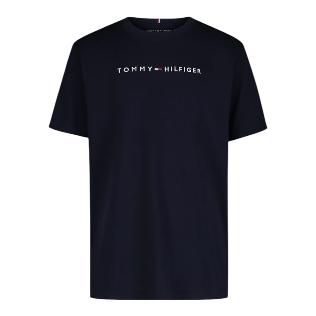 חולצת Tommy Hilfiger קלאסית כחול כהה כיתוב לוגו בחזה