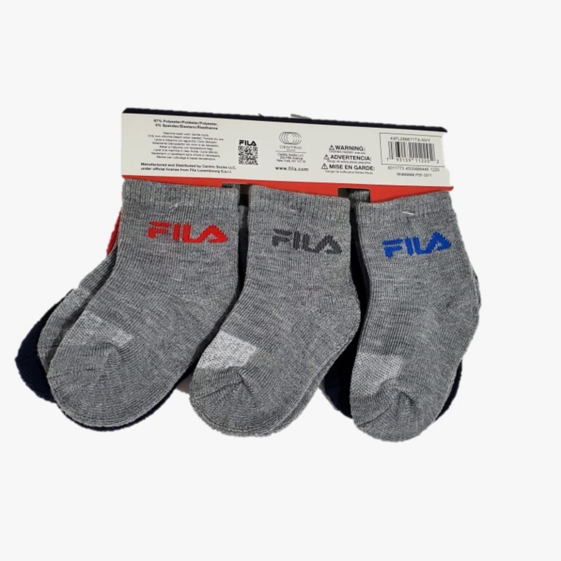 מארז 6 זוגות גרביים fila מידה 12-18 חודשים