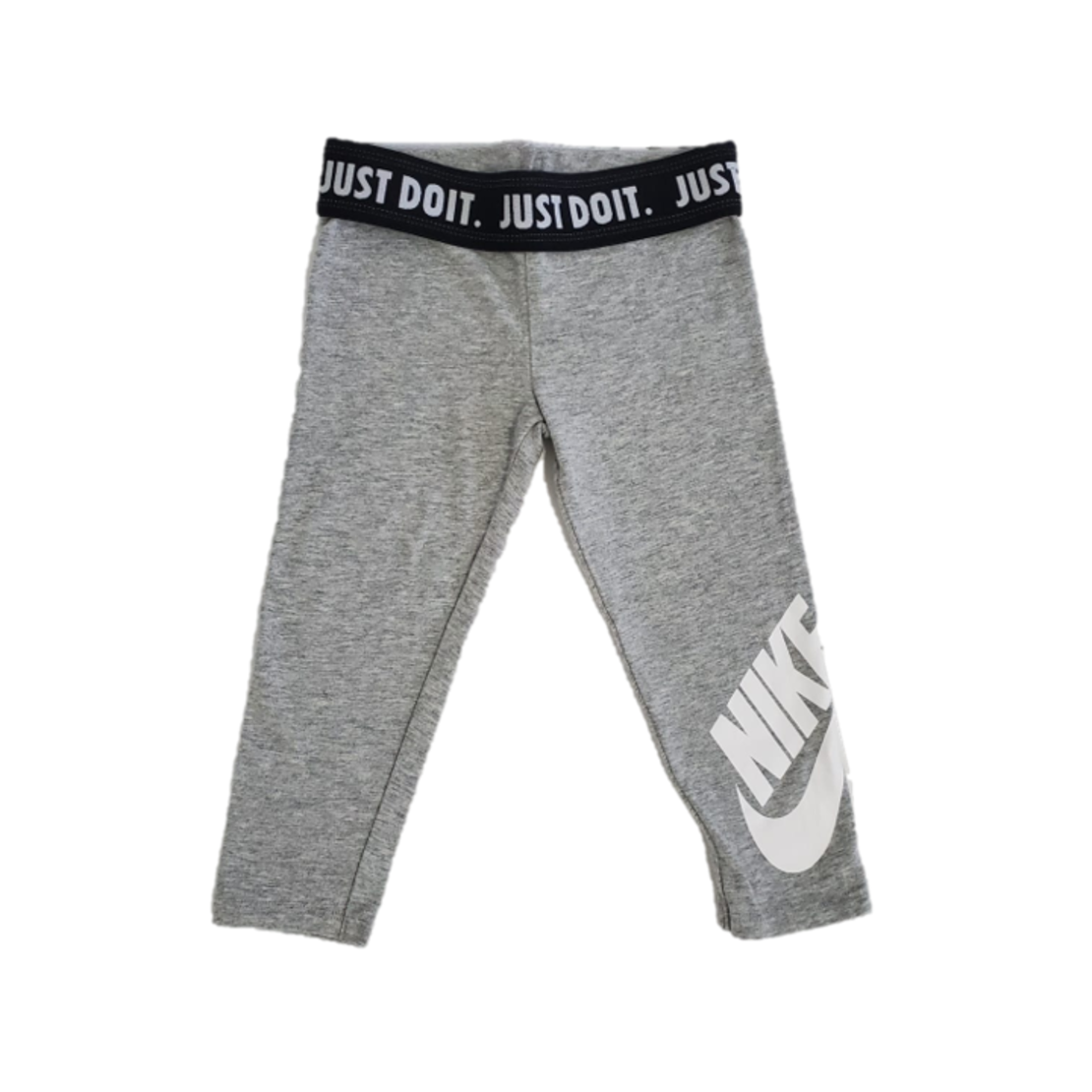 טייץ nike ארוך אפור כיתוב  just do it בגומי סימון nike בתחתית