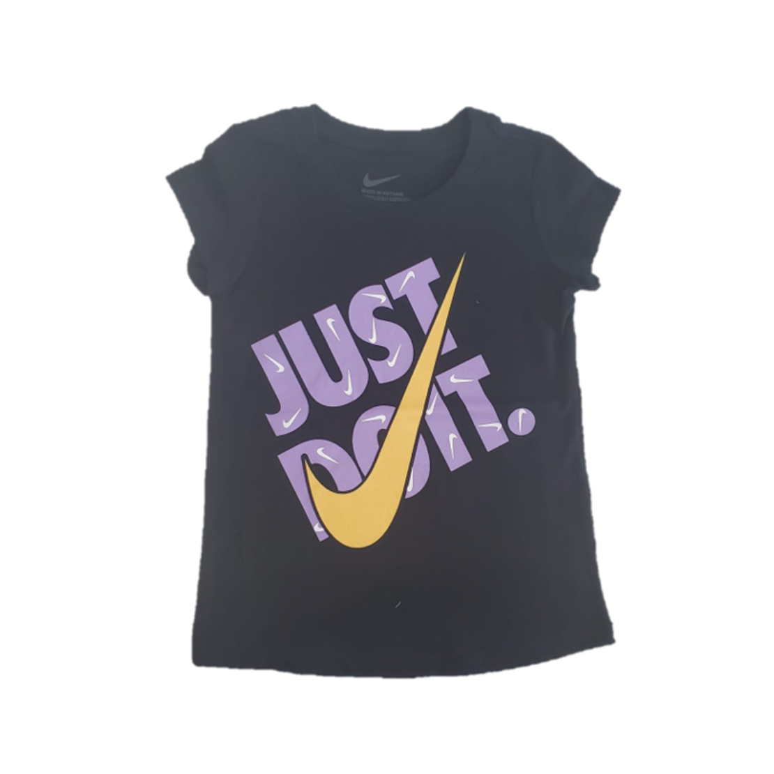 חולצת NIKE שחורה כיתוב בסגול JUST DO IT