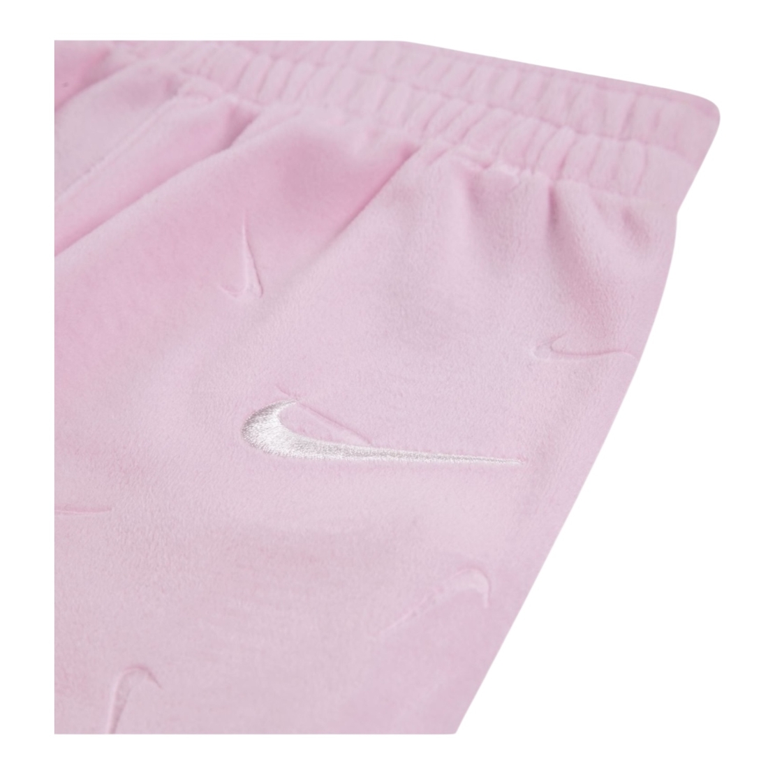 חליפת מכנס NIKE קטיפה ורוד בייבי בגד גוף ומכנסיים