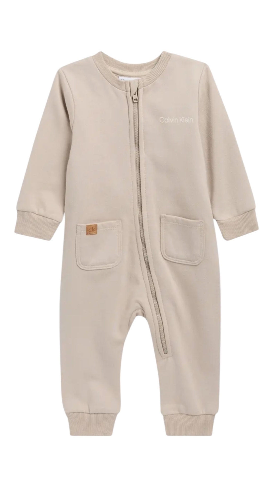 אוברול CALVIN KLEIN בז' כיסים בחזית