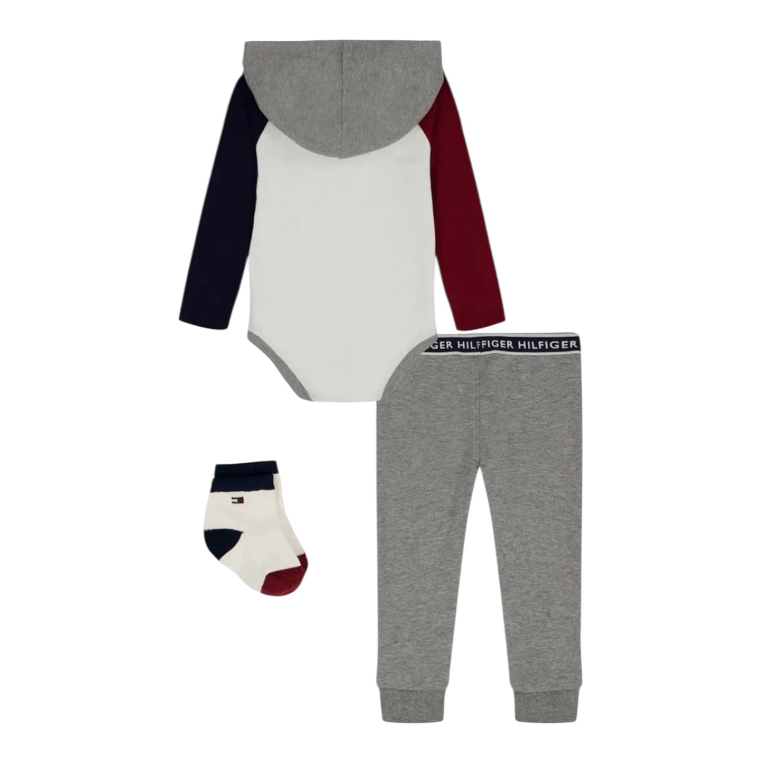 חליפת מכנס TOMMY HILFIGER קפוצון אפור וגרביים תואמות