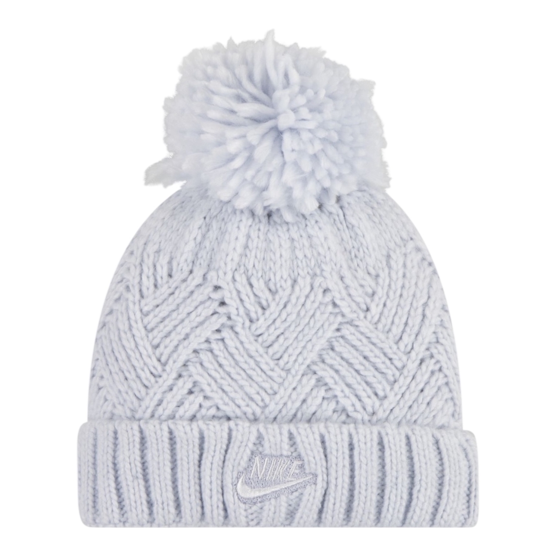 מארז NIKE כובע צמר פונפון וגרביים תואמות תכלת אפור 0-6 חודשים
