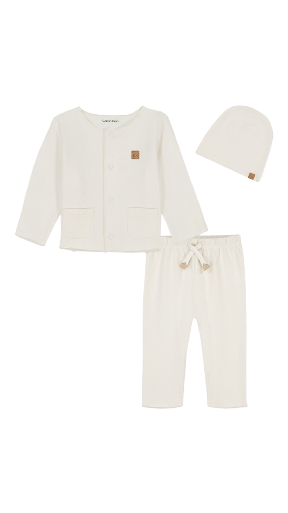חליפת מכנס 3 חלקים CALVIN KLEIN קרדיגן, מכנסיים וכובע