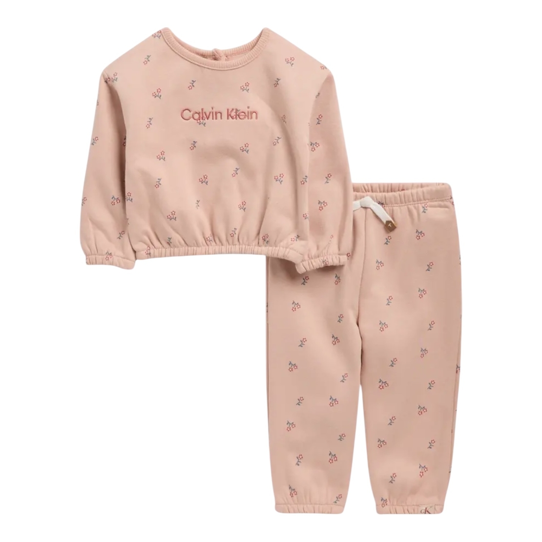 חליפת מכנס CALVIN KLEIN פוטר ורוד פרחוני