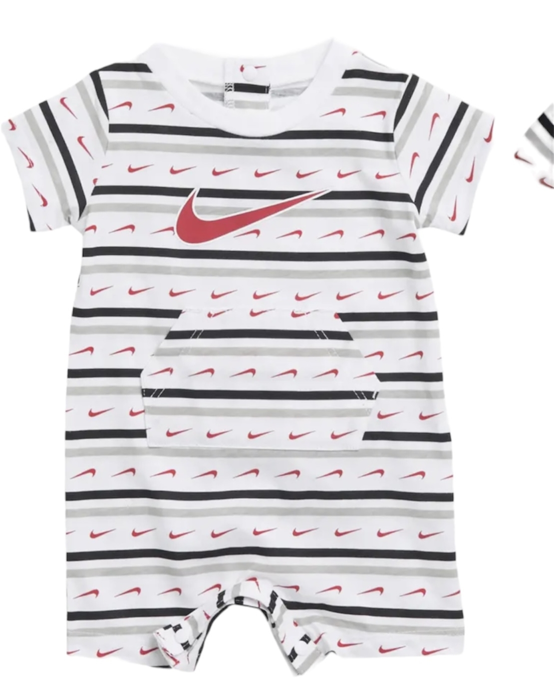 אוברול NIKE לבן פסים לוגו באדום