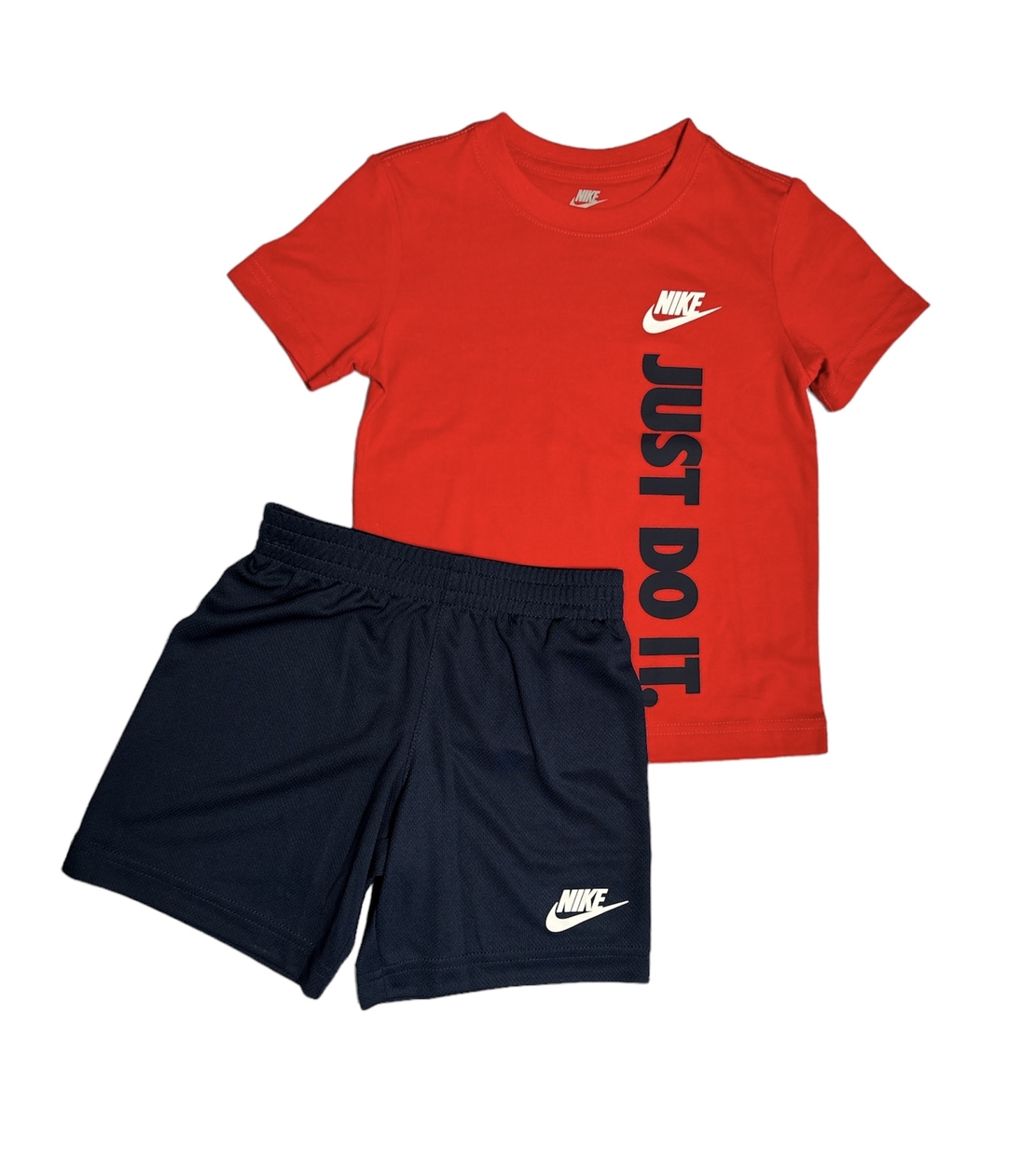 חליפת מכנס NIKE אדום מכנס כחול לוגו לאורך בצד JUST DO IT