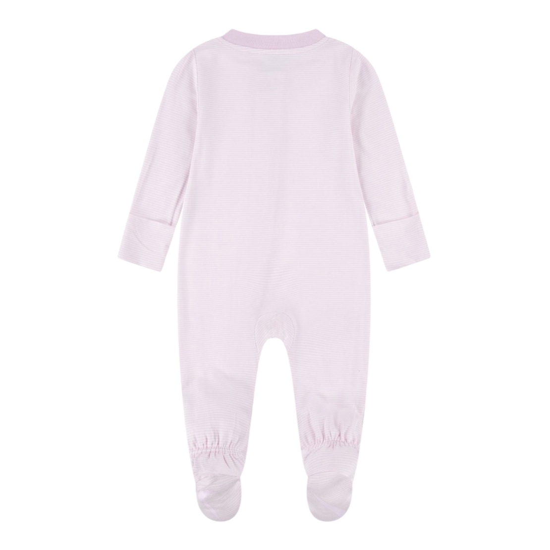 אוברול NIKE ורוד בייבי קליל ודק מבד ויסקוזה ארוך פסים ורוד לבן NB