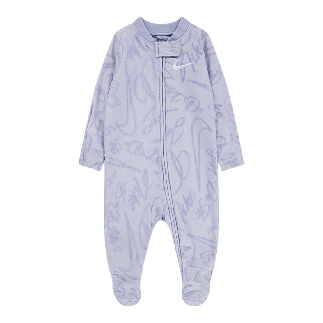 אוברול NIKE סגול בהיר שרוולים ארוכים הדפסי לוגו בסגול לאורכו