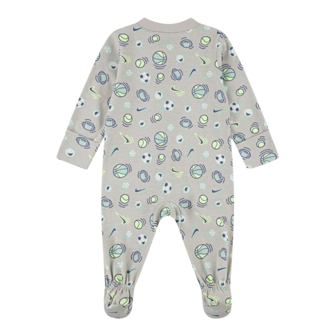 אוברול NIKE אפור הדפסי בייסבול לאורכו NB