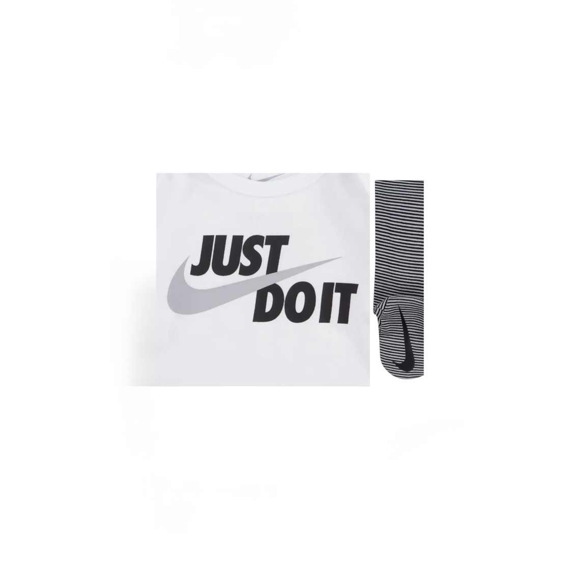 חליפת מכנס NIKE שחור לבן פסים JUST DO IT  וכובע תואם