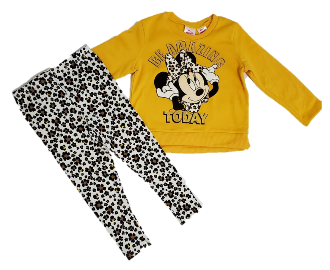 חליפת מכנס DISNEY חרדל מנומר מיני be amazing today