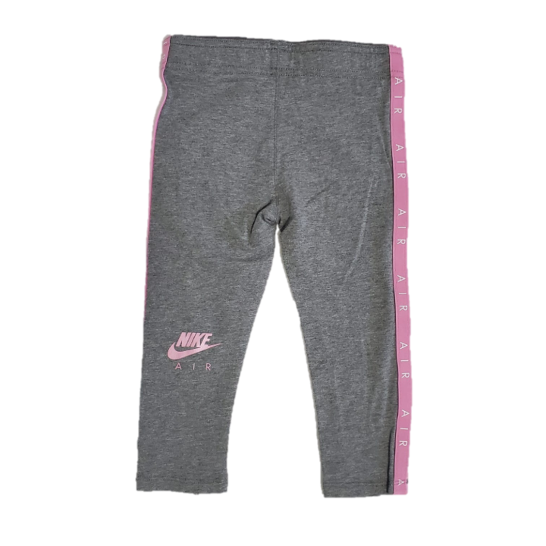 טייץ nike ארוך אפור פס ורוד בצדדים כיתוב AIR הדפס לוגו מאחור