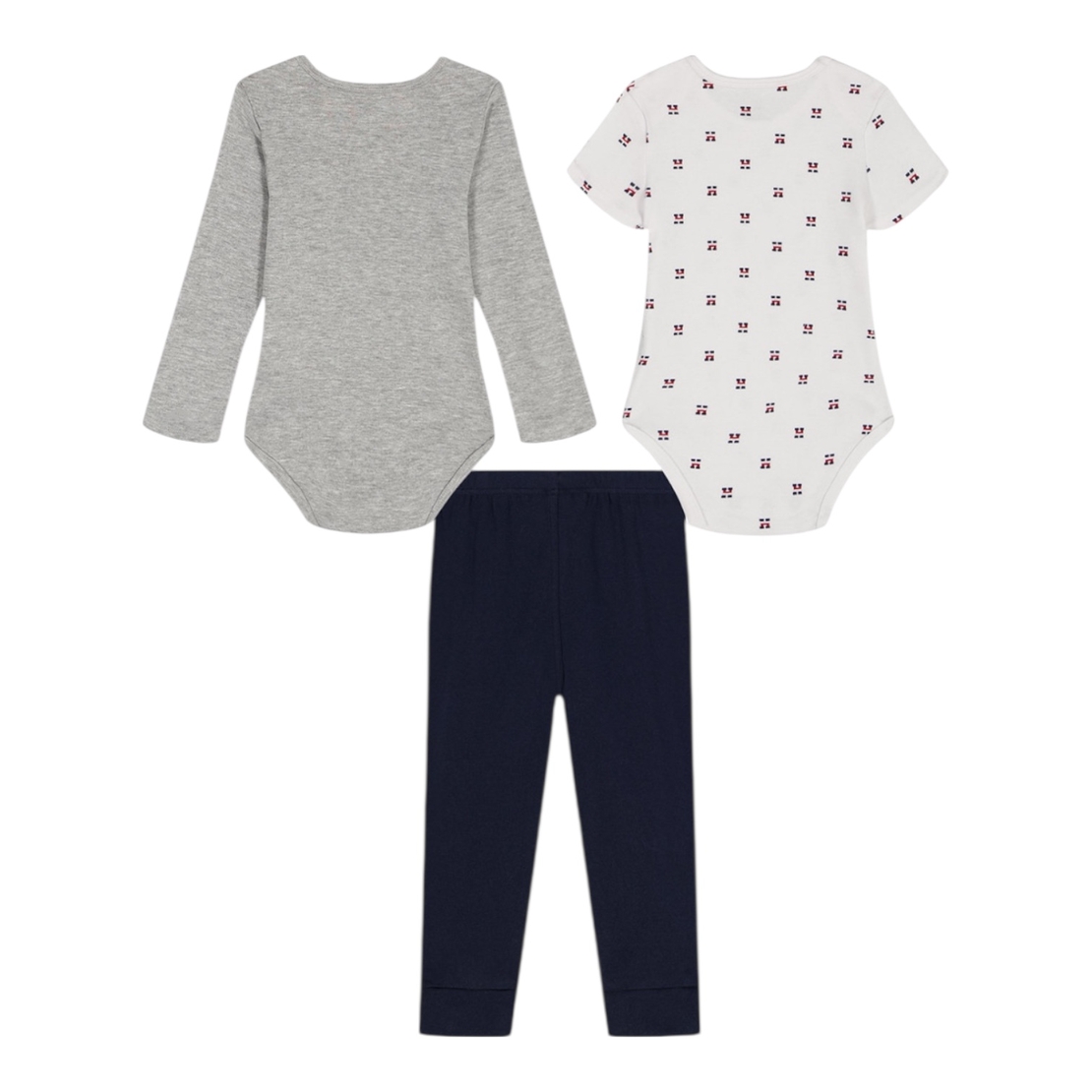 סט 3 חלקים Tommy hilfiger אפור לבן כחול