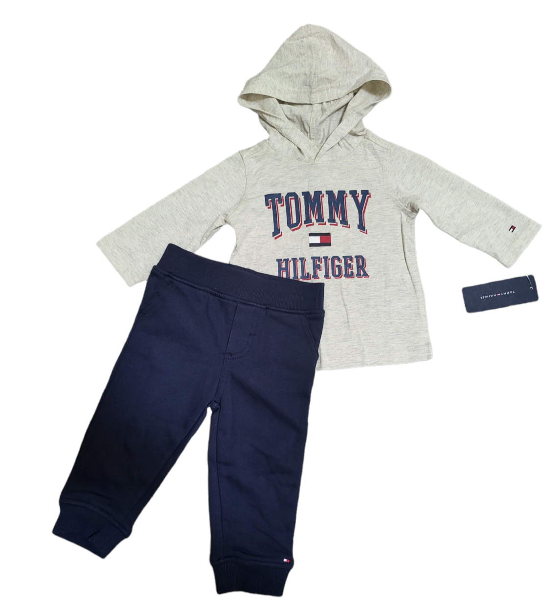 חליפת 3 חלקים Tommy hilfiger כחול אפור וסט כחול