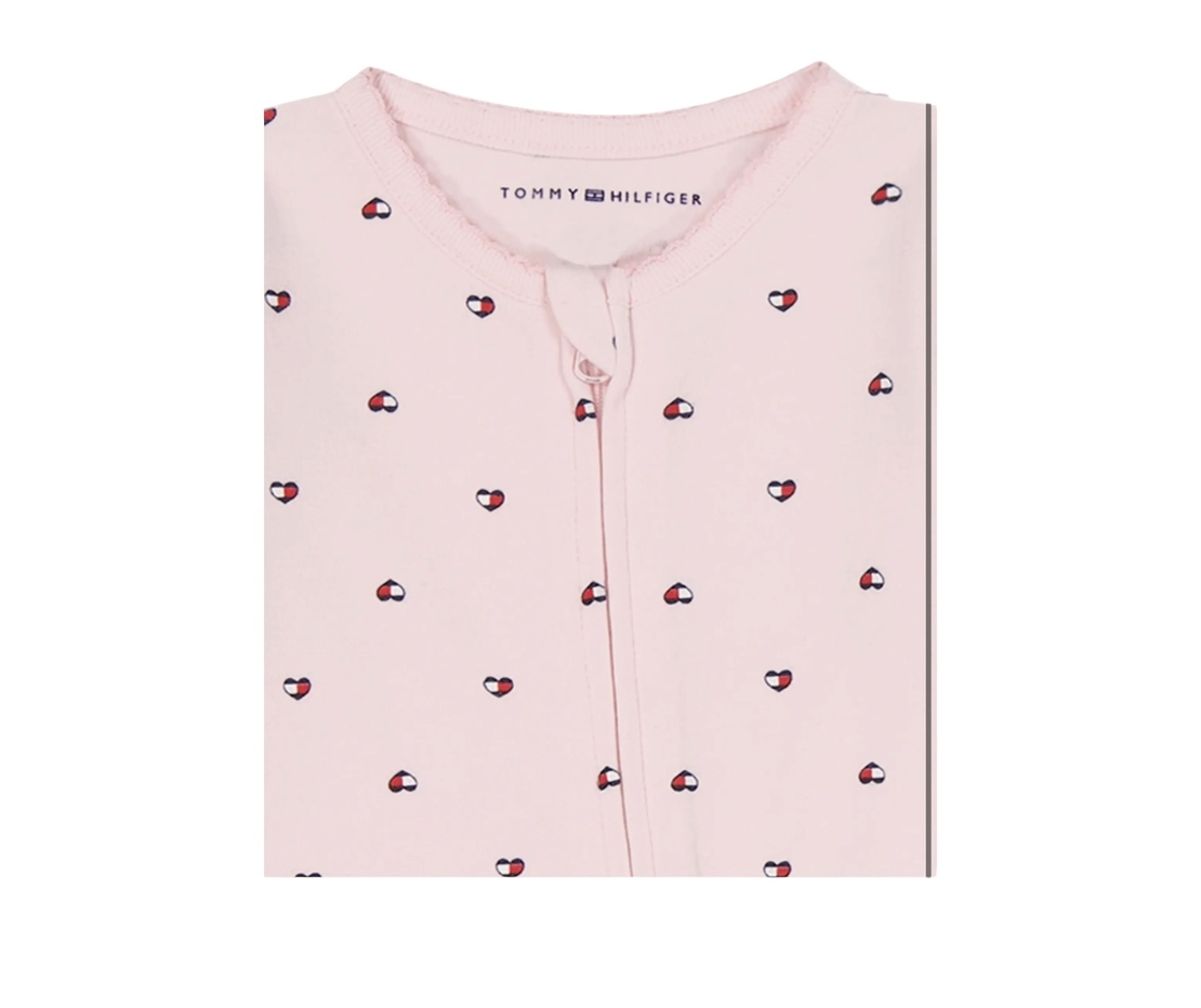 אוברול Tommy Hilfiger בייבי ורוד בייבי שרוול ארוך