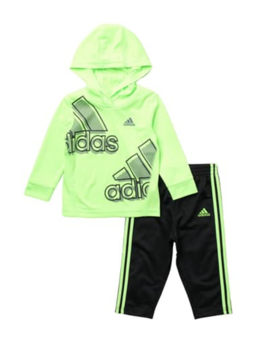 חליפת מכנס ADIDAS בייבי קפוצ'ון ירוק זוהר