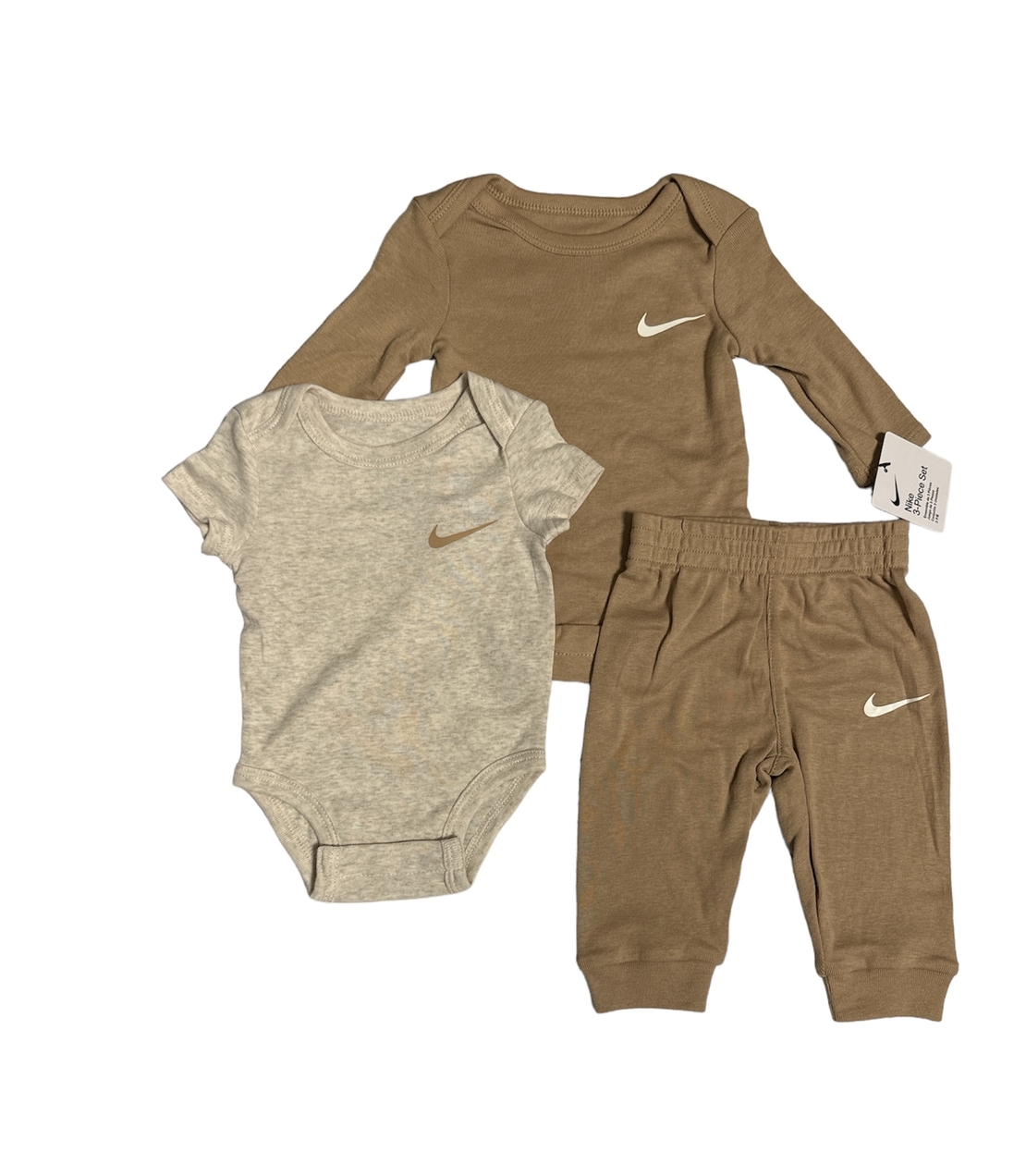 חליפת מכנס 3 חלקים NIKE בייבי מעבר קרם חום