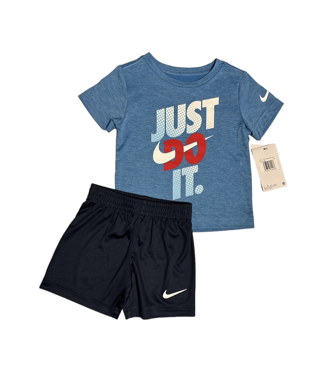 חליפת מכנס nike דרייפיט תכלת כיתוב just do it מכנס כחול