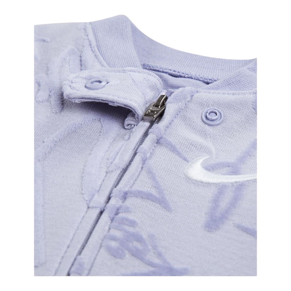 אוברול NIKE סגול בהיר שרוולים ארוכים הדפסי לוגו בסגול לאורכו