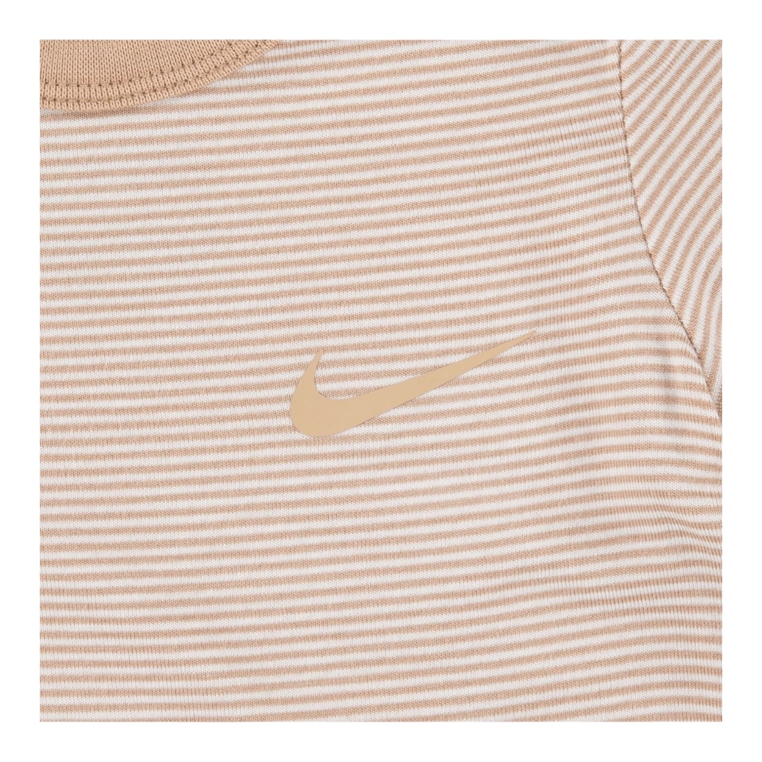 חליפת מכנס NIKE בגד גוף קצר מכנסיים ארוכים חום קרם פסים