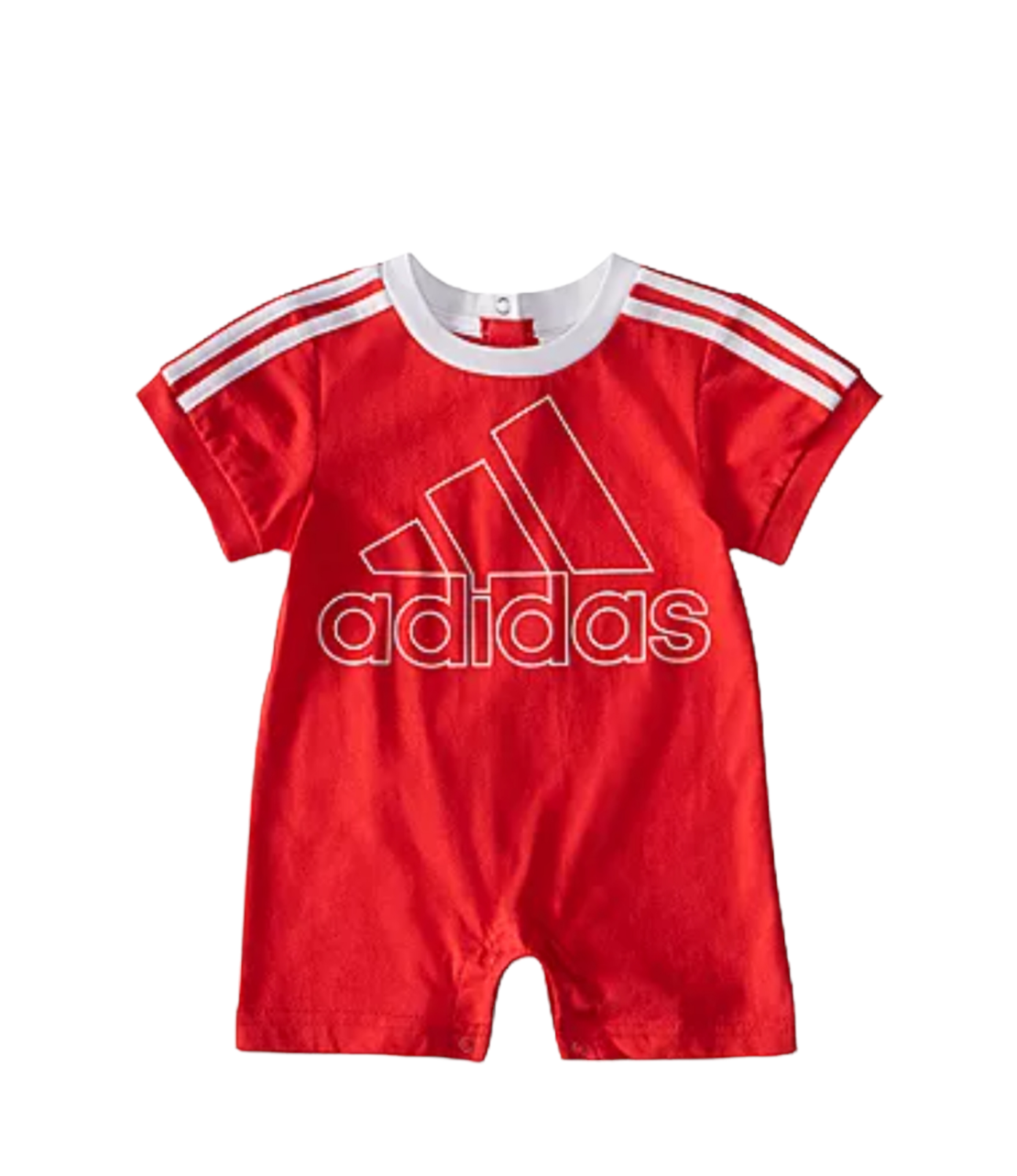 אוברול adidas בייבי אדום שרוול קצר 3 פסים בכתפיים