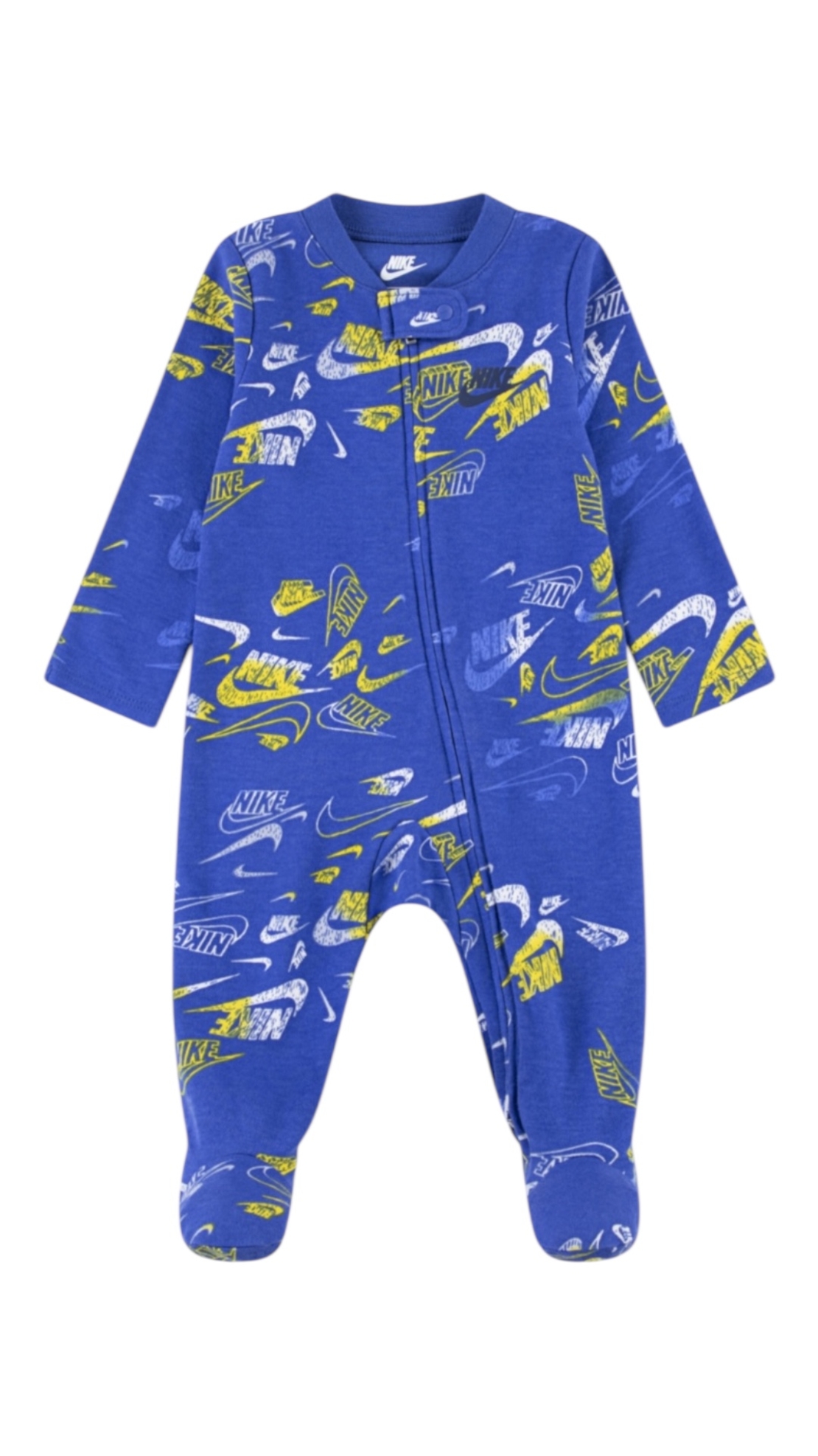 אוברול NIKE כחול ים ארוך הדפסי לוגו בצהוב לבן NB