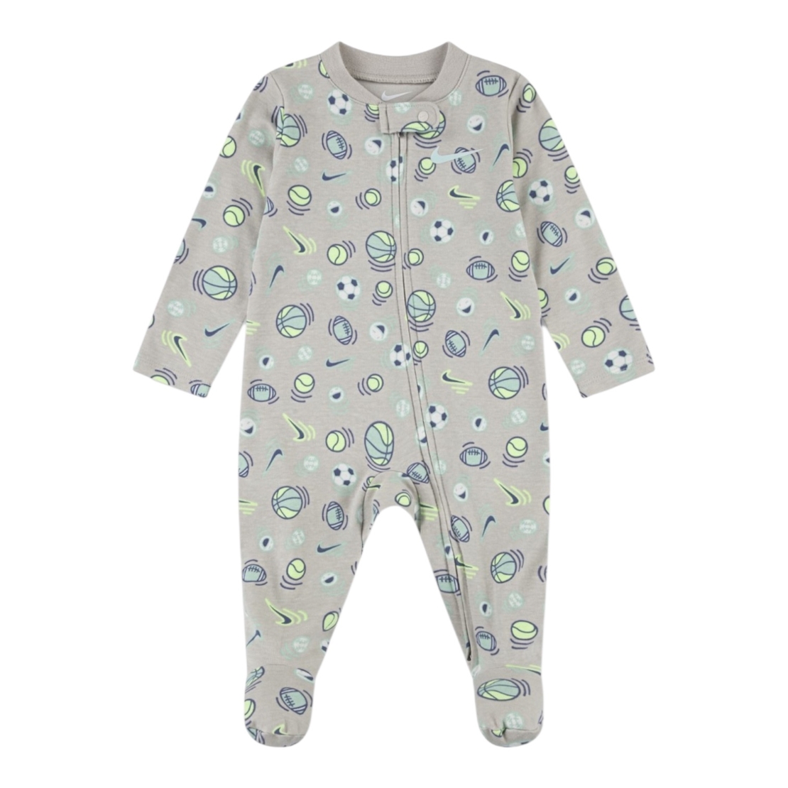 אוברול NIKE אפור הדפסי בייסבול לאורכו NB