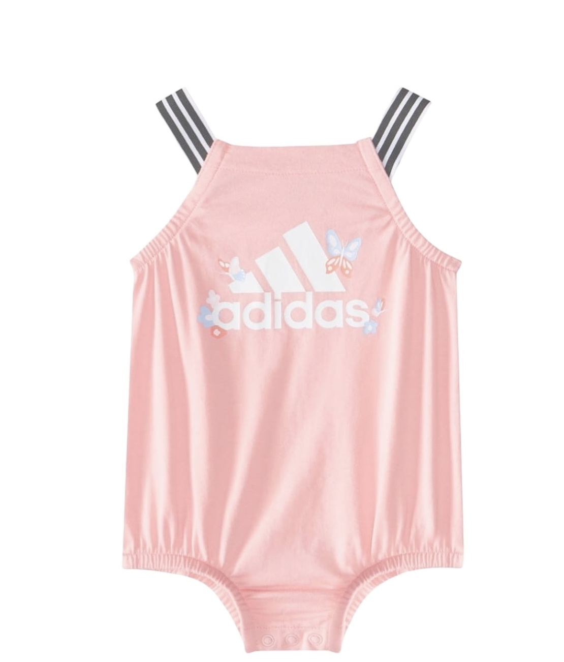 בגד גוף ADIDAS בייבי אפרסק פסים ברצועות כתפיים
