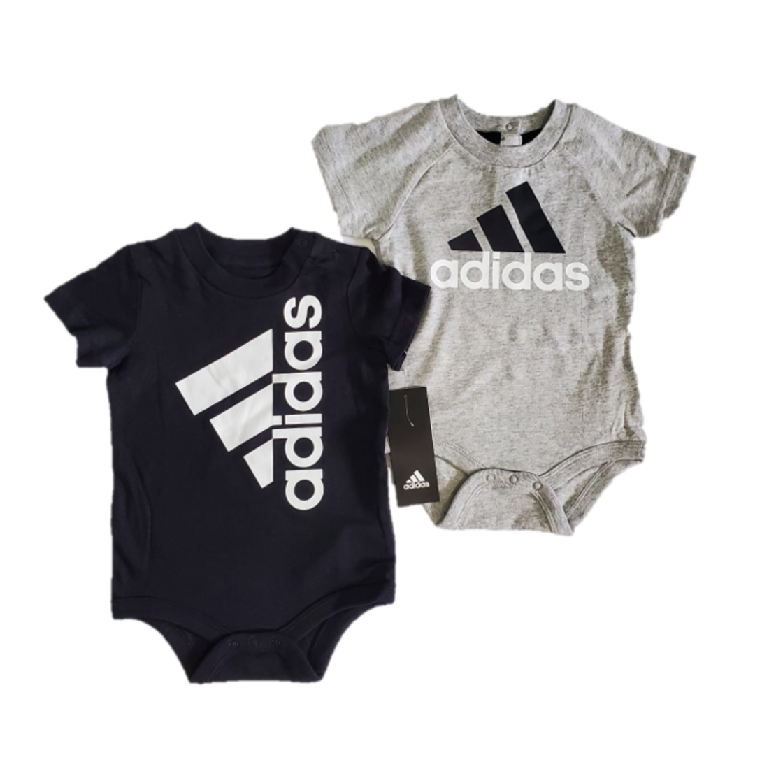 מארז זוג בגדי גוף ADIDAS שחור אפור