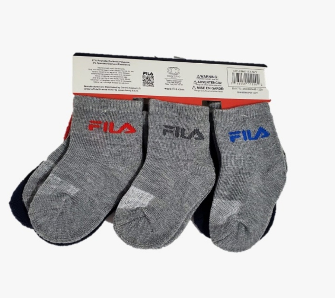 מארז 6 זוגות גרביים fila מידה 12-18 חודשים
