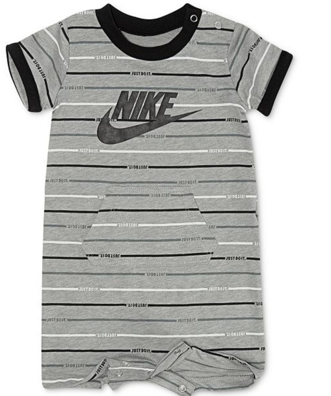 אוברול nike אפור פסים שרוולים קצרים