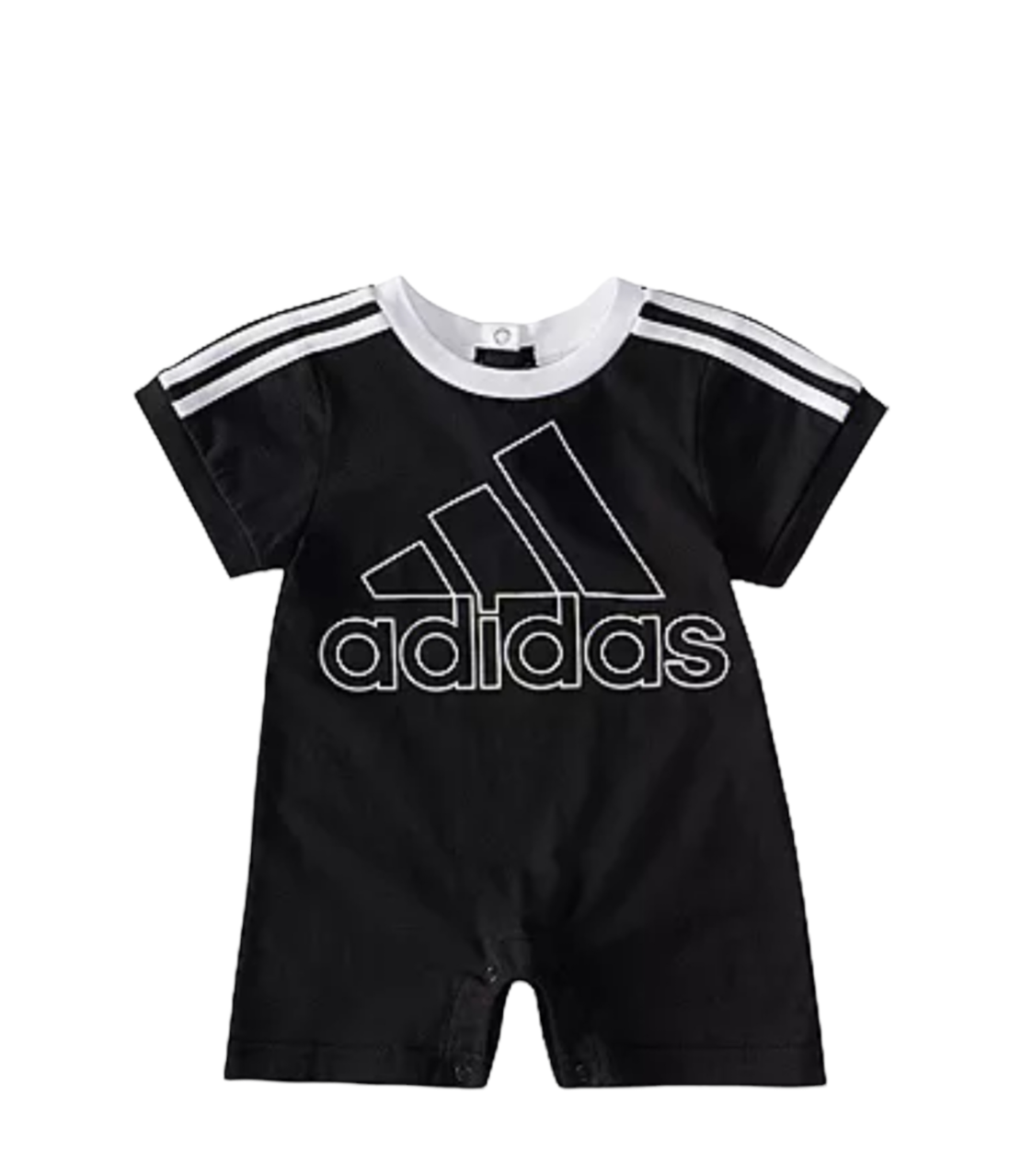 אוברול adidas בייבי שחור שרוול קצר 3 פסים בכתפיים