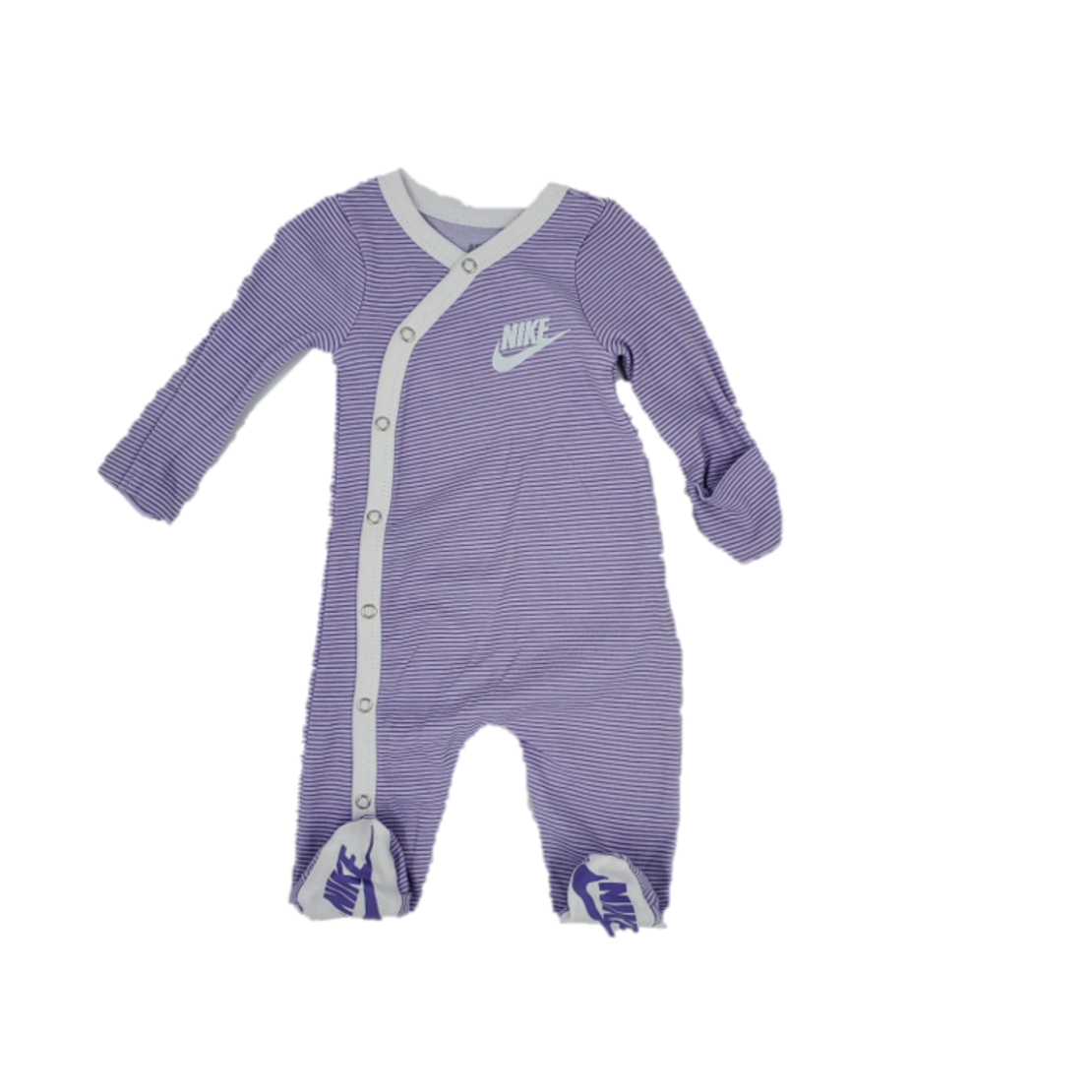 אוברול NIKE לוונדר פסים לבן תיקתקים לאורכו