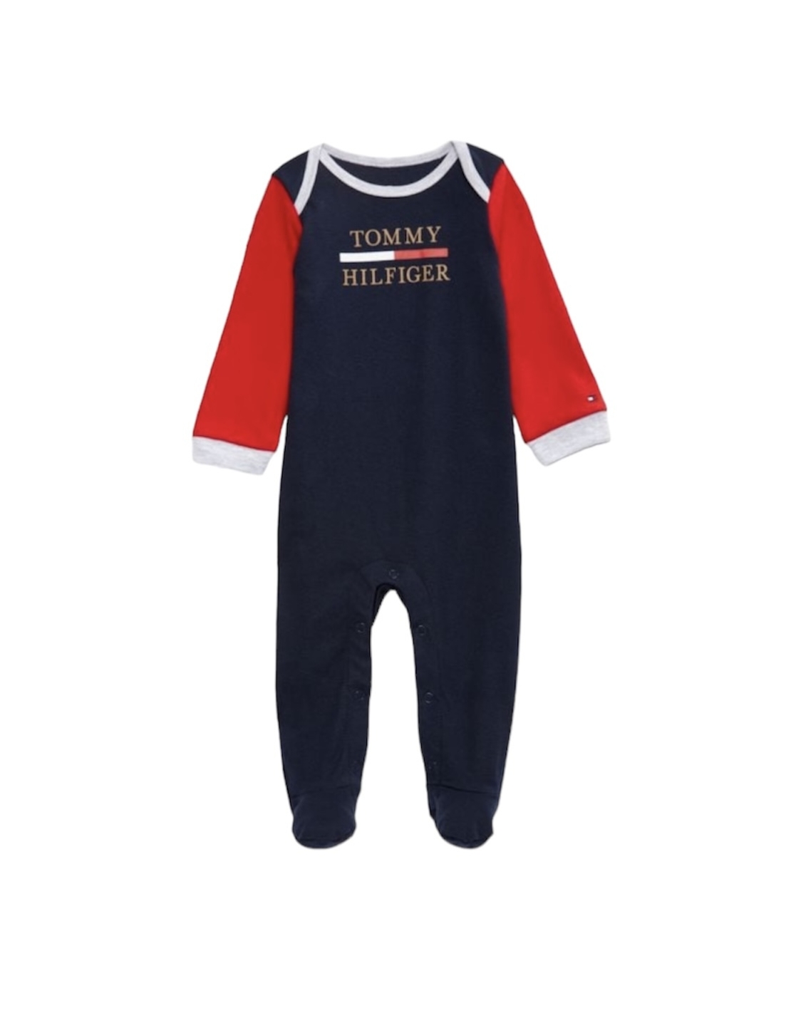 אוברול Tommy Hilfiger בייבי כחול אדום שרוול ארוך
