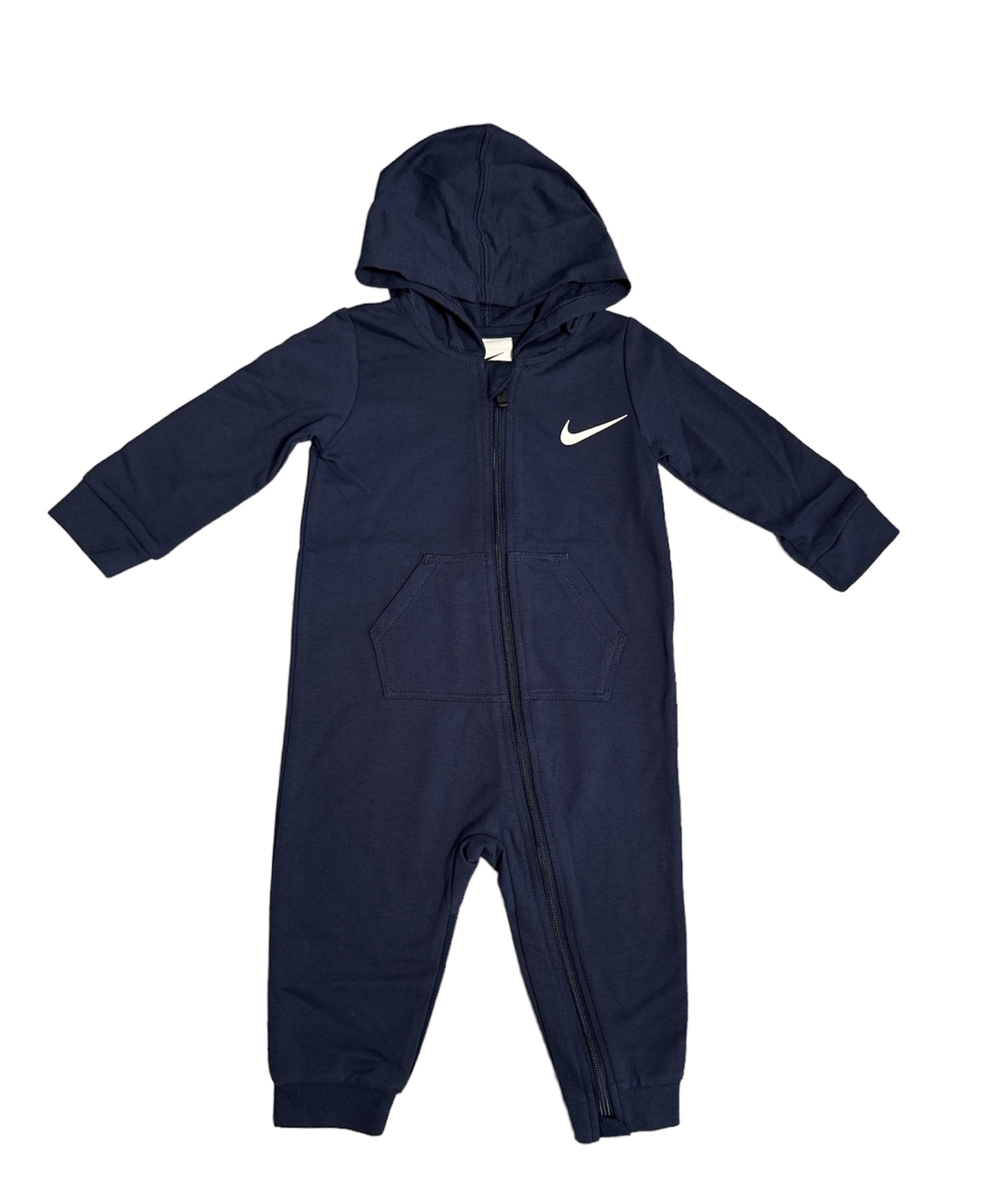 אוברול NIKE קפוצ'ון כחול כהה סימון וי בלבן בחזה