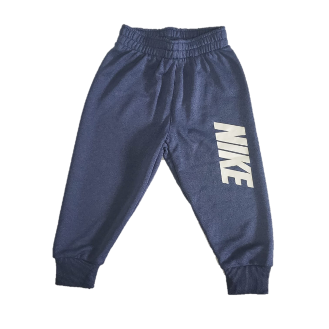 מכנס NIKE ארוך כחול כיתוב NIKE בלבן בצד