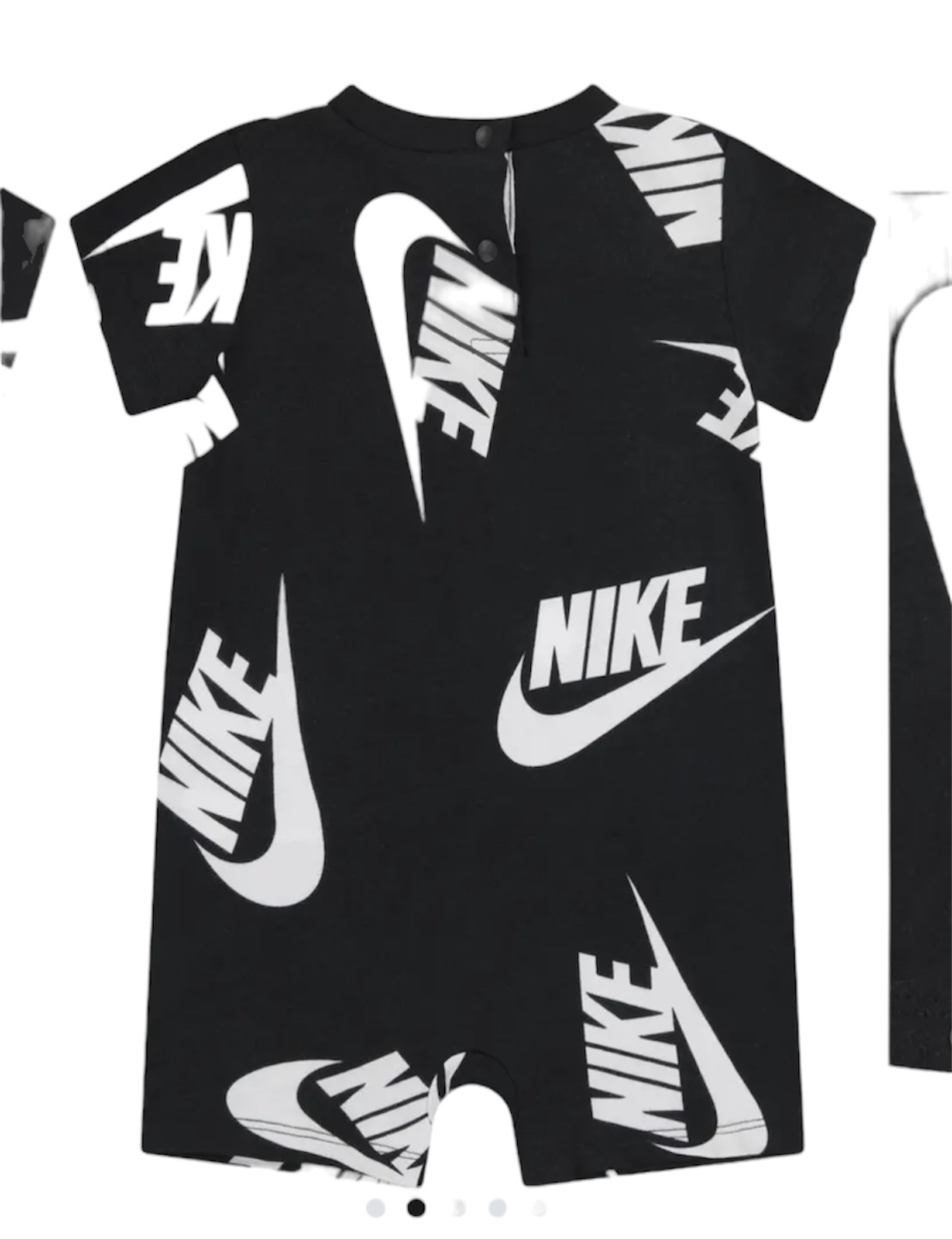 אוברול Nike בייבי שחור לוגו לאורכו שרוול קצר