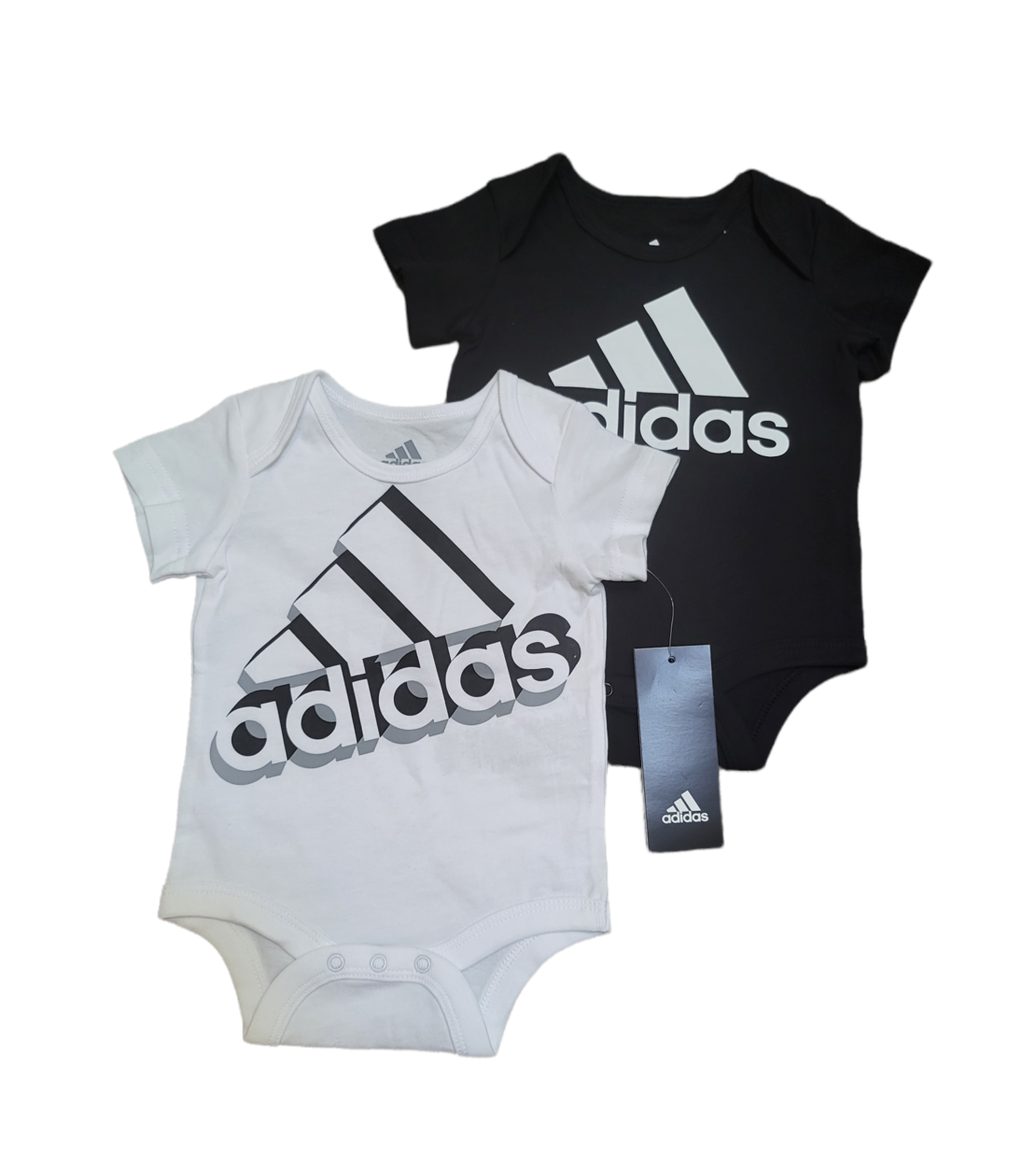 מארז זוג בגדי גוף adidas שחור לבן