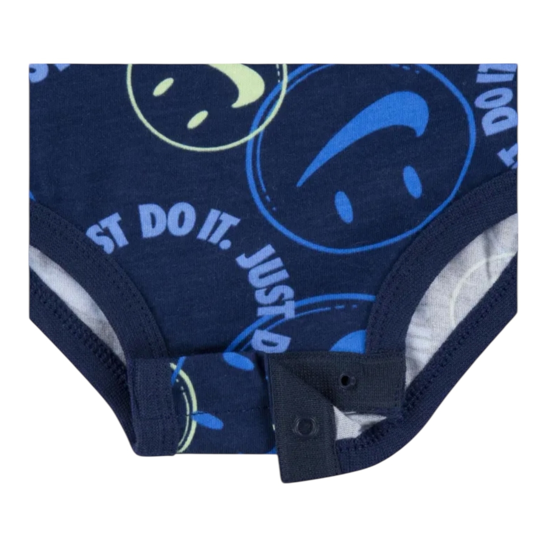 חליפת מכנס NIKE אפור כחול סמיילי בגד גוף ומכנסיים