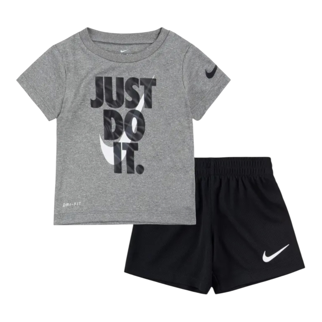 חליפת מכנס nike בייבי אפור שחור כיתוב just do it דרייפיט