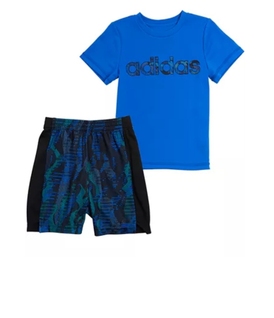 חליפת מכנס ADIDAS בייבי דרייפיט קצרה כחולה מכנס מקושקש