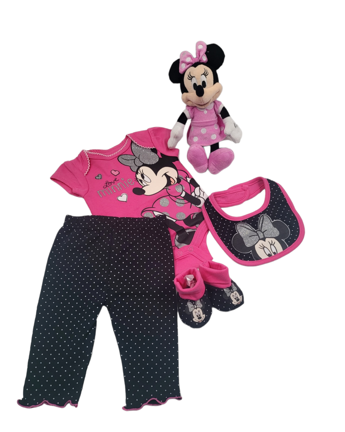 מארז יולדת disney מיני מאוס ורוד מנוקד 5 פריטים